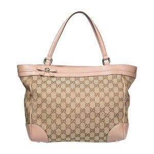 Gucci GG Canvas & Leather Mayfair Tote Bag Comes With 100 % COA